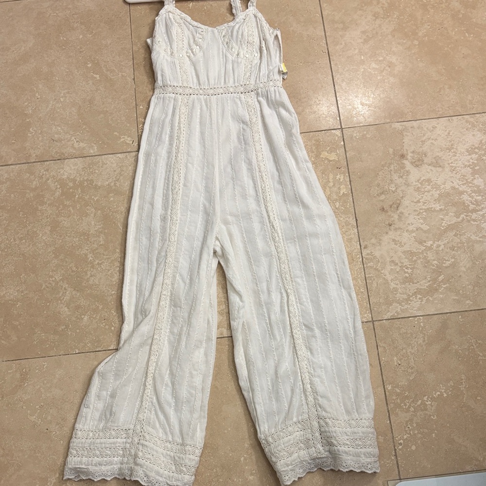 Show Me Your MuMu Ivory Lace Jumpsuit